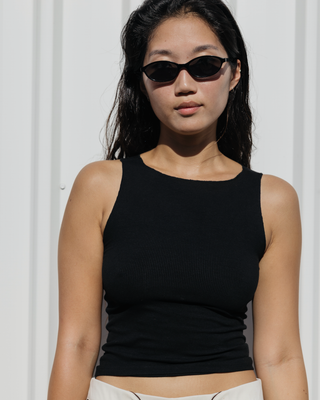 Everyday Ribbed Tank in Black