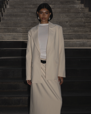 Tailored Blazer in Bone