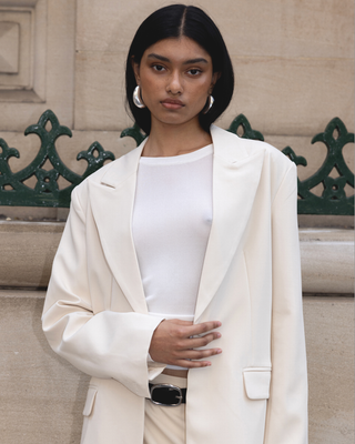 Tailored Blazer in Bone