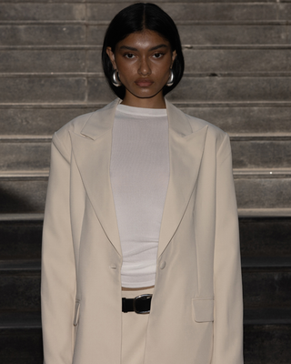 Tailored Blazer in Bone