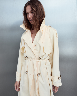 Emma Trench Coat | Butter Yellow