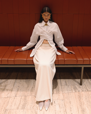 Vacanza Wrap Shirt in White