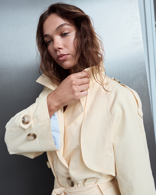 Emma Trench Coat | Butter Yellow