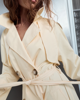 Emma Trench Coat | Butter Yellow