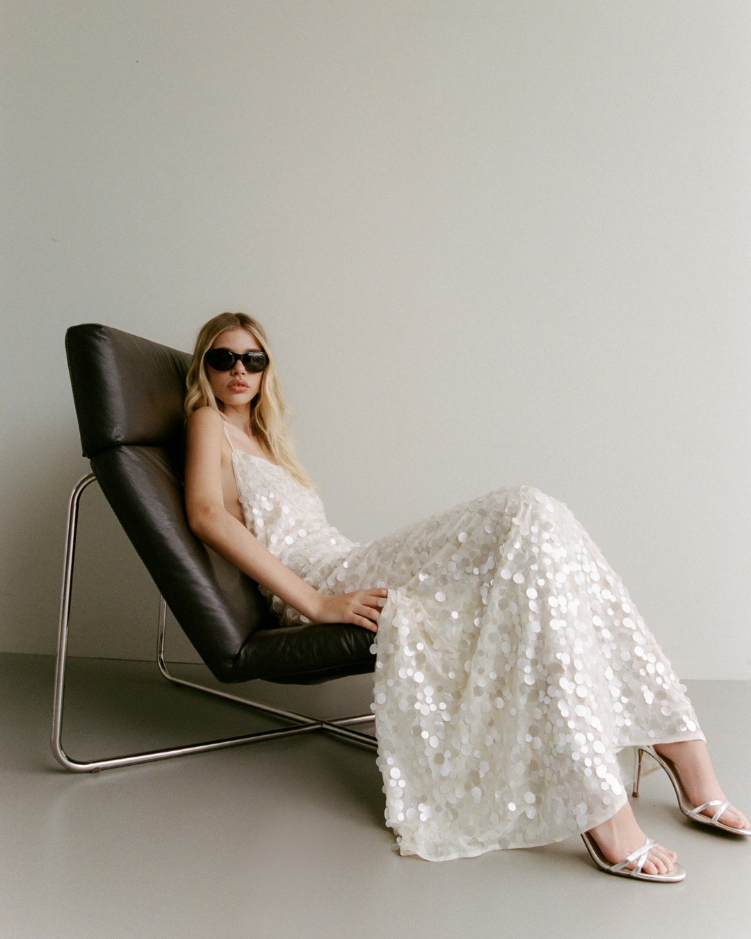 frankie sequin dress Reformation Frankie Dress | Ivory Sequin