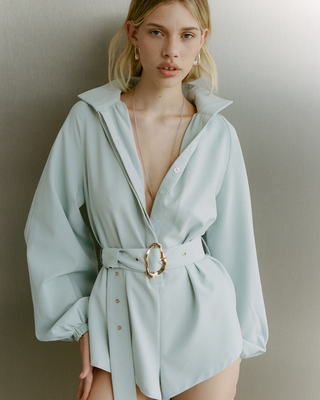 Billie Romper | Powder Blue