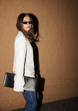 Tailored Blazer in Bone